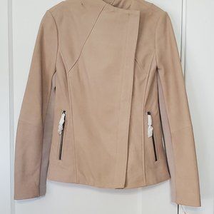 T Tahari Kelly Asymmetric Leather Jacket - XS